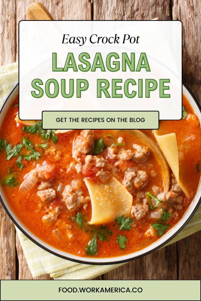 Super Easy Crock Pot Lasagna Soup