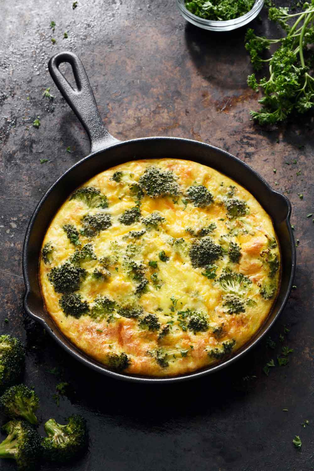 Mediterranean Broccoli & Cheese Omelet