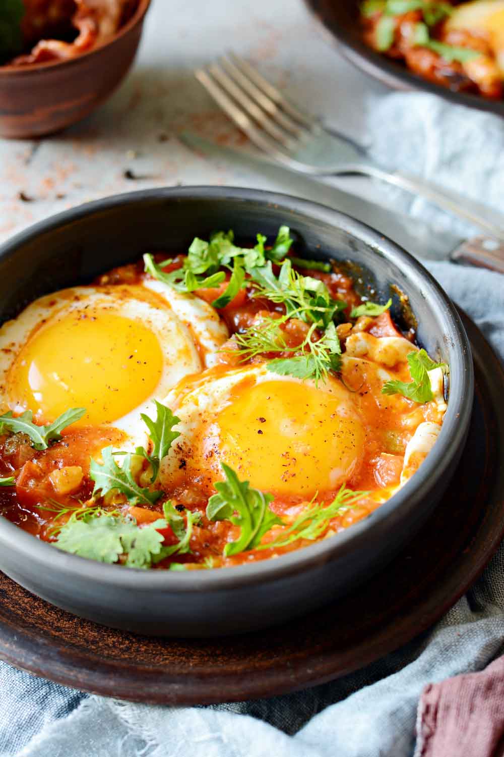 Shakshuka (Eggs Poached in Spicy Tomato Sauce)
