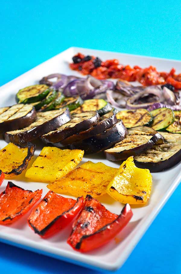 grilled mediterranean platter healthy vegetarian
