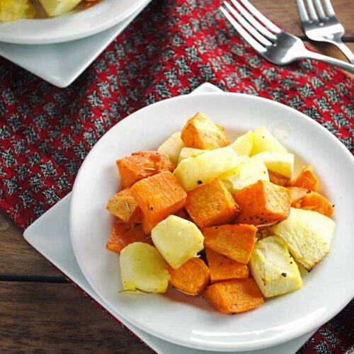 Roasted Sweet Potatoes and Apples
