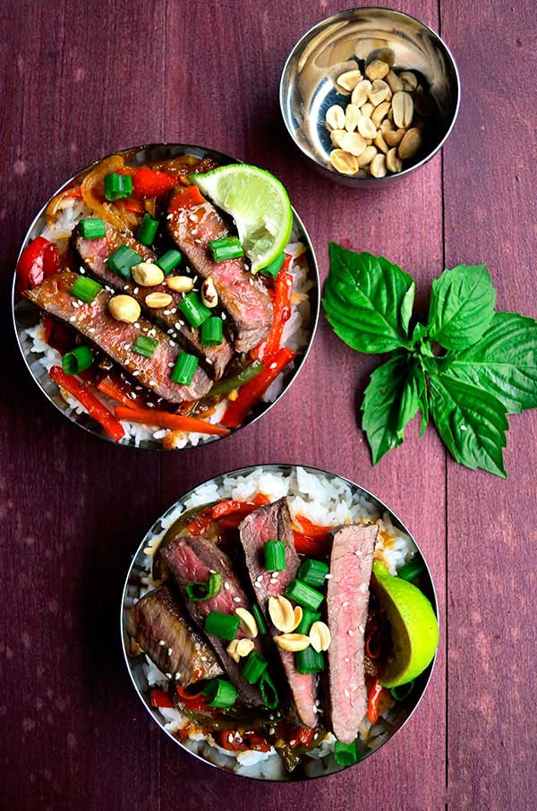 Sweet Thai Chili Steak Bowls