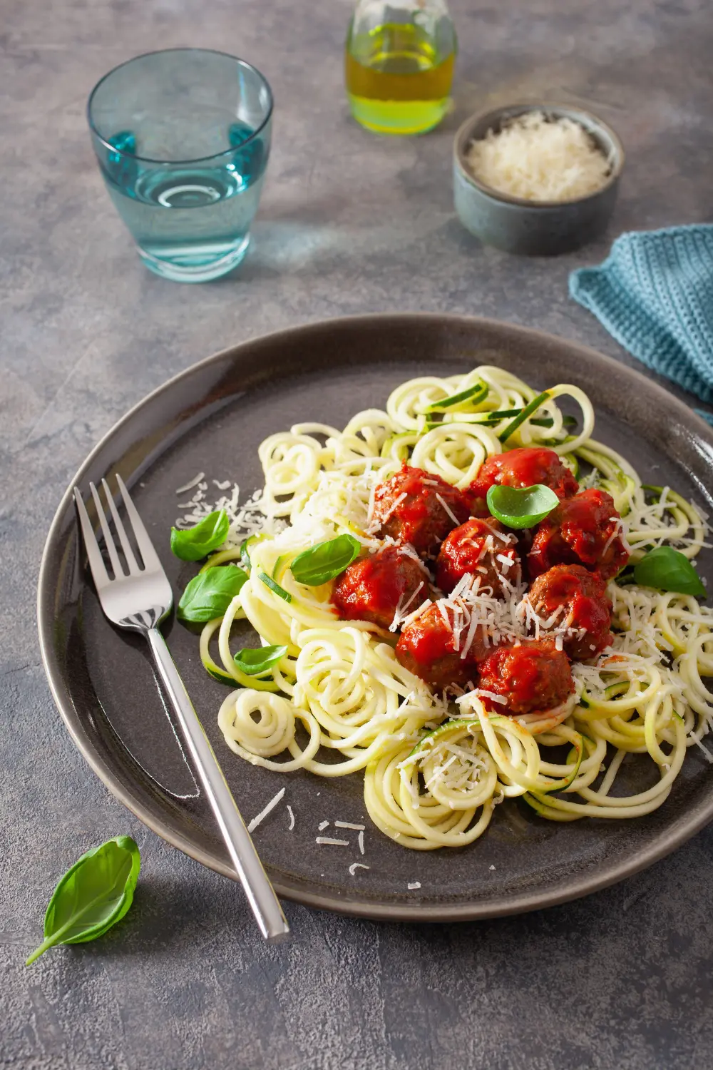 Baked Turkey Meatballs with Zoodles