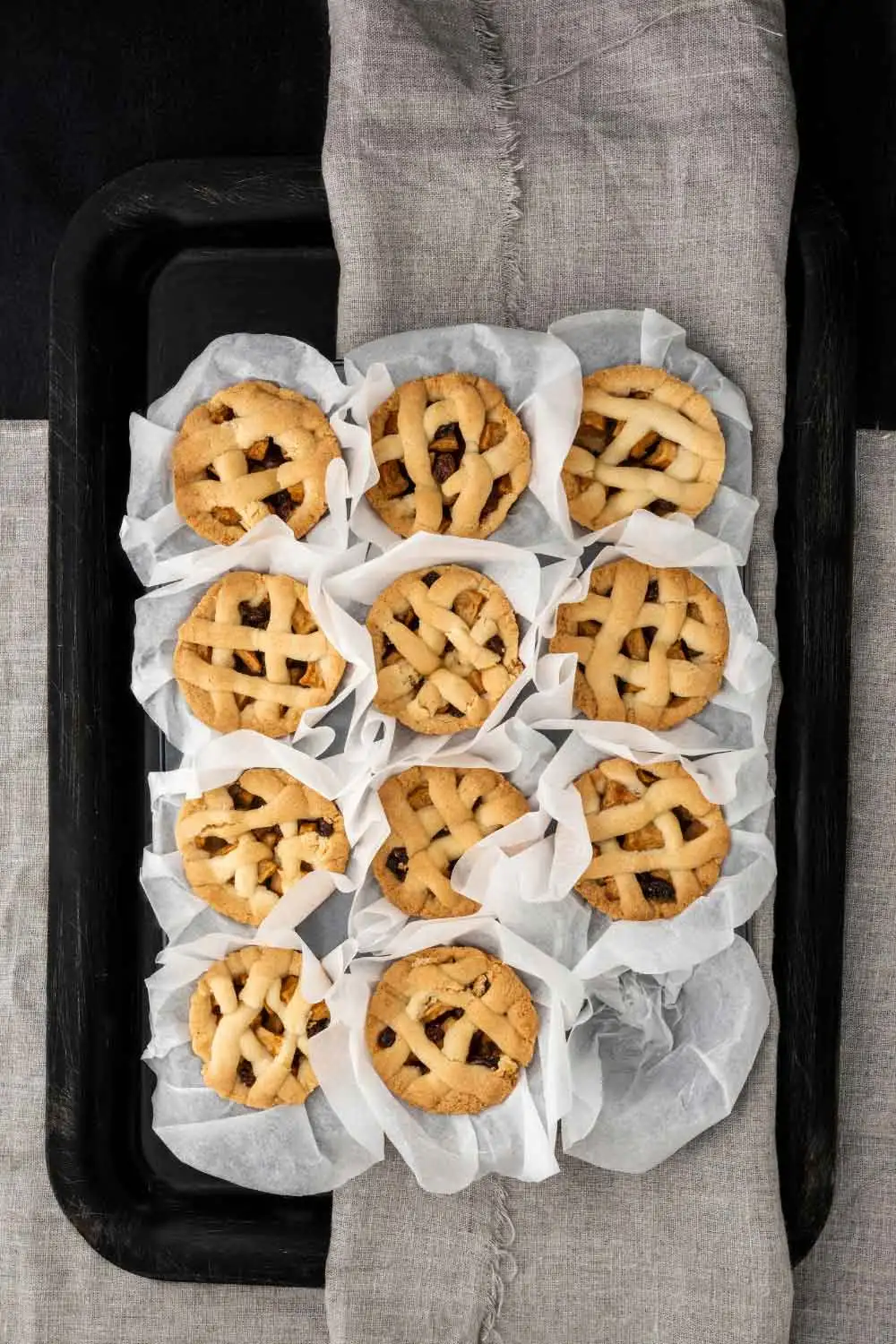 mini apple pies in muffin tins